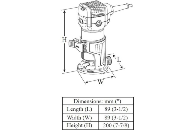 Кромочный фрезер Makita RT0700C