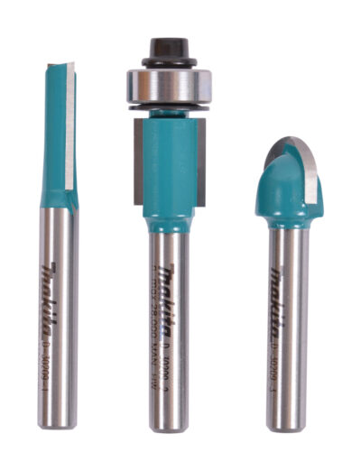Набор фрез 3 шт. (пазовая, кромочная и для закругления) Makita D-30209