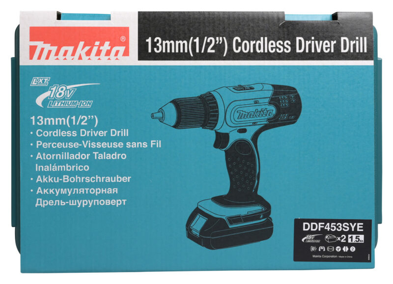 Аккумуляторная дрель-шуруповерт Makita LXT DDF453SYE