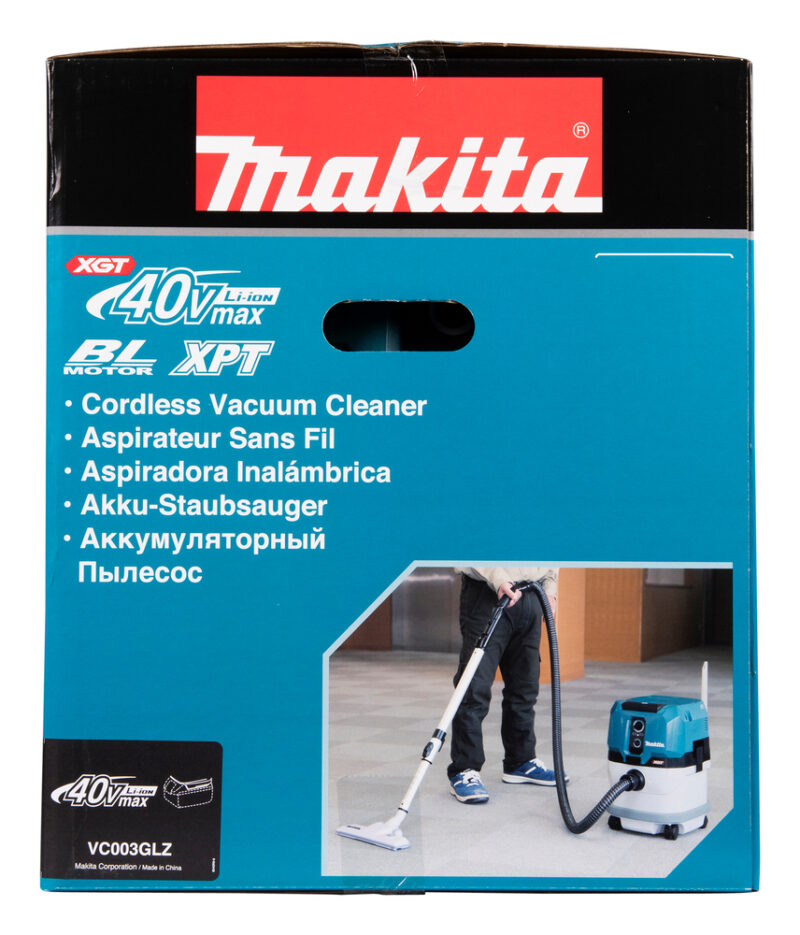 Аккумуляторный пылесос Makita XGT BL 2x40В, 3.2 м3/мин, 230 мбар, 15 л, L-класс, сух./влаж , XPT VC003GLZ