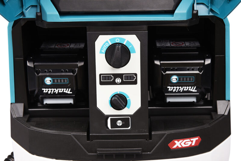 Аккумуляторный пылесос Makita XGT BL 2x40В, 230 мбар, 15 л, L-класс, сухой, XPT, AWS, с модулем WUT01 VC004GLZ01