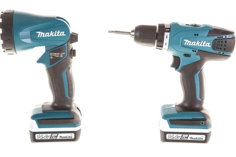 Аккумуляторная дрель-шуруповерт Makita DF347DWLE + фонарь