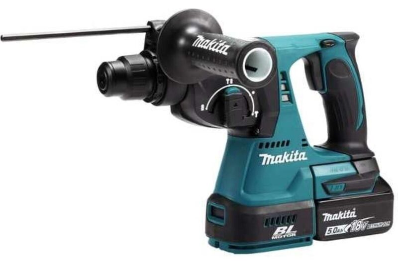 Аккумуляторный бесщеточный перфоратор Makita SDS+,18В, 1x5Ач, Li-ion DHR242RT