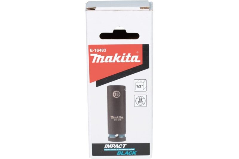 Головка ударная удлиненная торцовая Impact Black 18x81.5 мм, 1/2"DR Makita E-16483