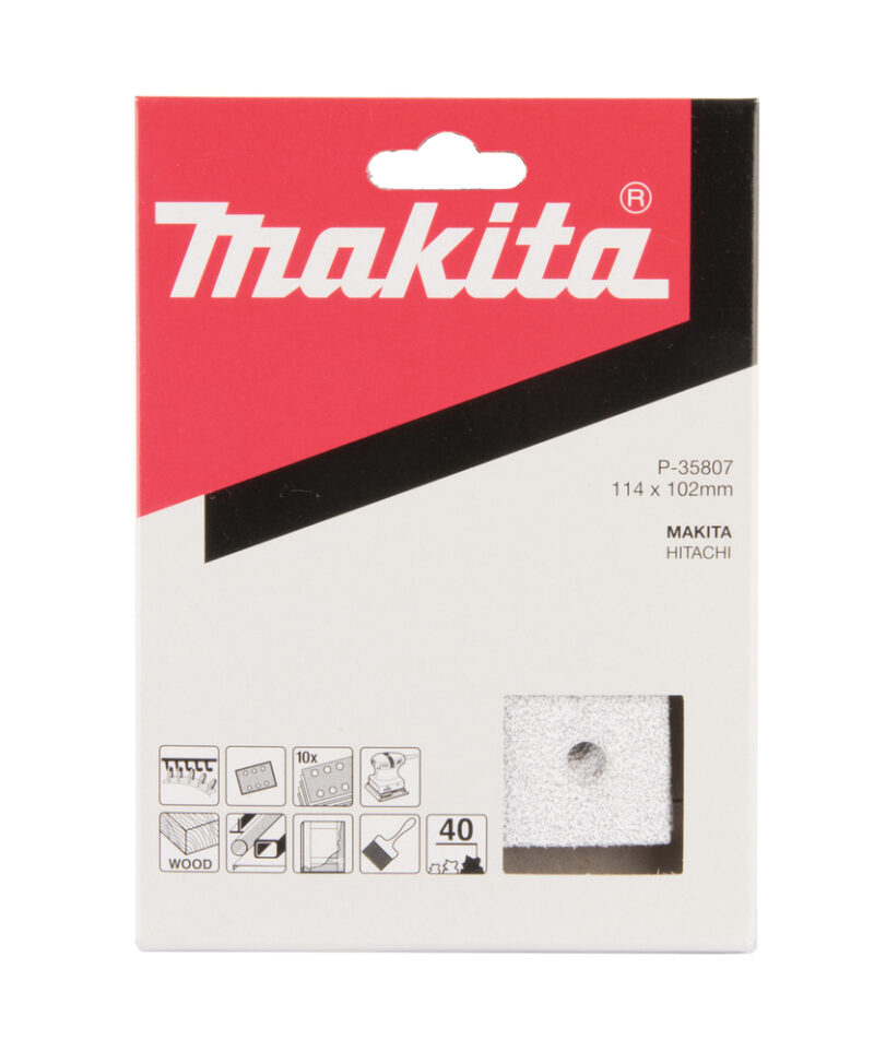 Бумага шлифовальная белая 10 шт, 93x102 мм, K40 Makita P-35807