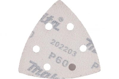 Бумага шлифовальная треугольная на липучке 94 мм, A60, 10 шт Makita D-58584