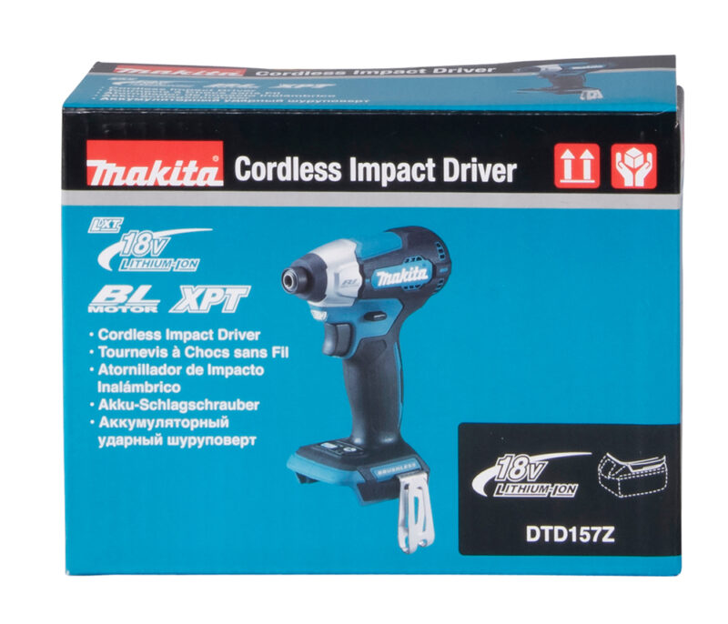 Аккумуляторный ударный шуруповерт Makita 18В, BL, XPT, Li-ion, 140 Нм DTD157Z