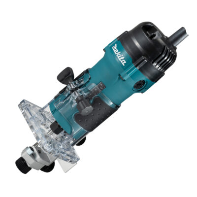 Кромочный фрезер Makita 530 Вт, 32000 обмин, цанга 6 мм, плавный пуск, антирестарт,1.5 кг, кор. 3711