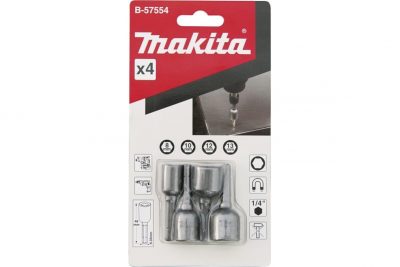 Набор магнитных торцовых головок (4 шт.; 8, 10, 12, 13 мм; 48 мм; С-form) Makita B-57554