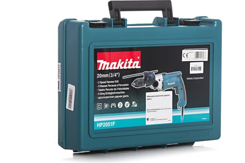 Двухскоростная ударная дрель Makita HP 2051 F