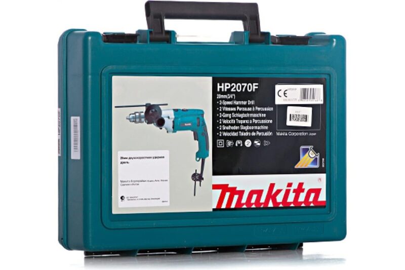 Двухскоростная ударная дрель Makita HP 2070 F