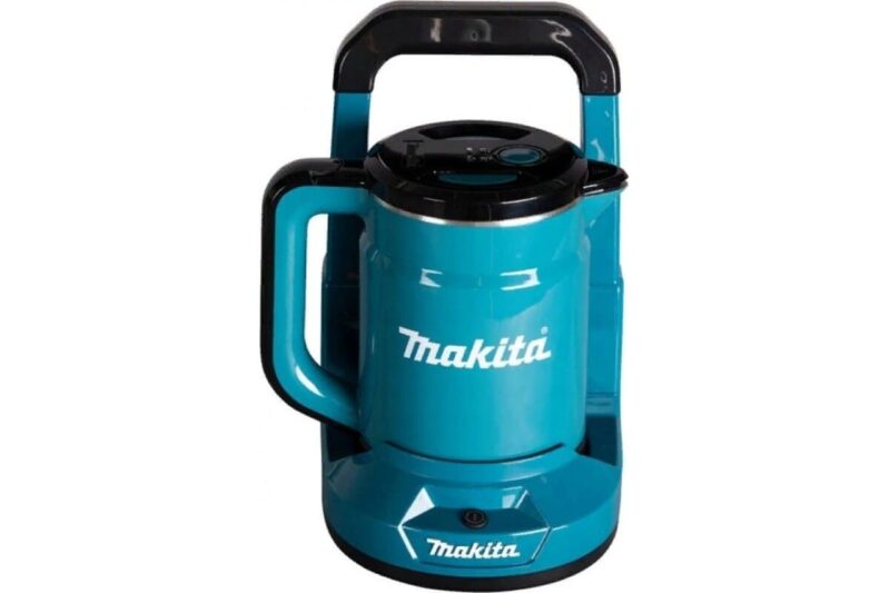 Аккумуляторный чайник Makita LXT 2x18В, объем 800 мл, клапан в крышке, метал. фильтр, док-станция DKT360Z