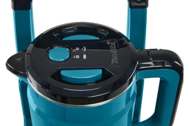Аккумуляторный чайник Makita LXT 2x18В, объем 800 мл, клапан в крышке, метал. фильтр, док-станция DKT360Z