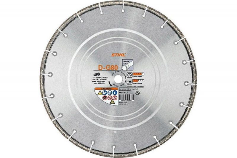 Алмазный отрезной круг D-G80 Ø 350 мм/14" Stihl 0835-070-7000