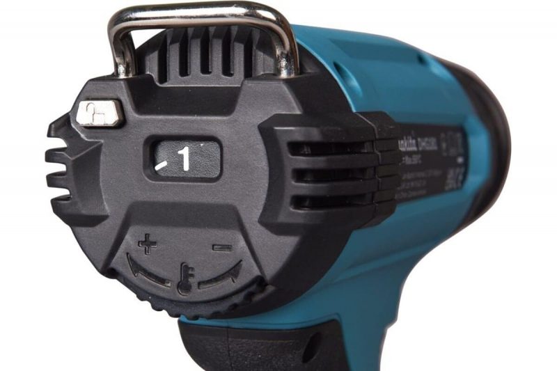 Аккумуляторный тепловой пистолет-фен Makita LXT 18В, 550 град, 2 скорости,6 режимов, насадки DHG181ZK