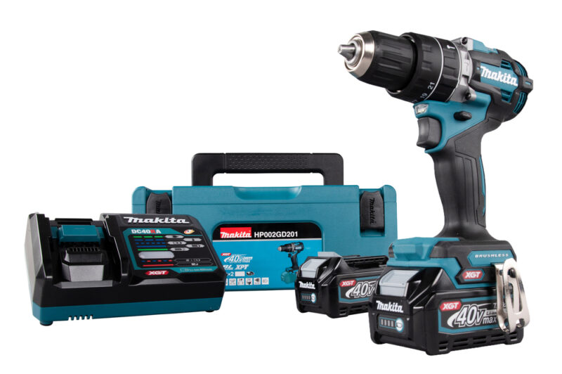 Ударная аккумуляторная дрель-шуруповерт Makita XGT BL/XPT HP002GD201
