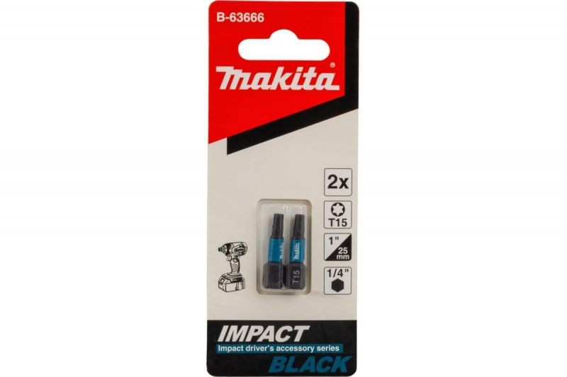 Насадка Impact Black (2 шт.; T15; 25 мм; C-form) Makita B-63666