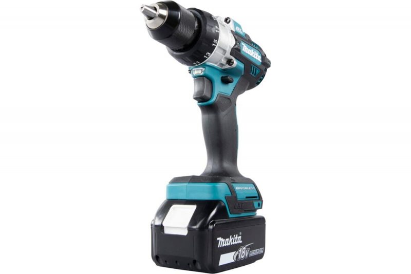 Ударная аккумуляторная дрель-шуруповерт Makita LXT BL 18 В, 13 мм, 125/65 Нм, 2x5.0 Ач, ЗУ, Makpac DHP486RTJ