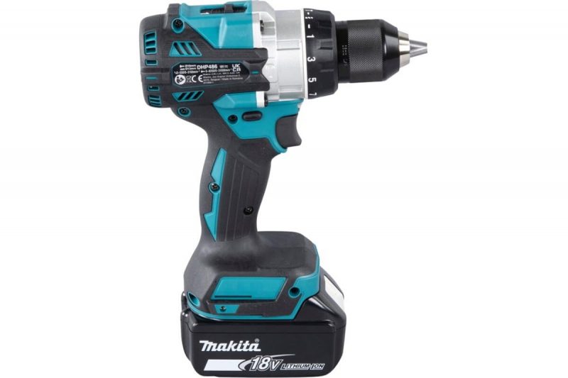 Ударная аккумуляторная дрель-шуруповерт Makita LXT BL 18 В, 13 мм, 125/65 Нм, 2x5.0 Ач, ЗУ, Makpac DHP486RTJ