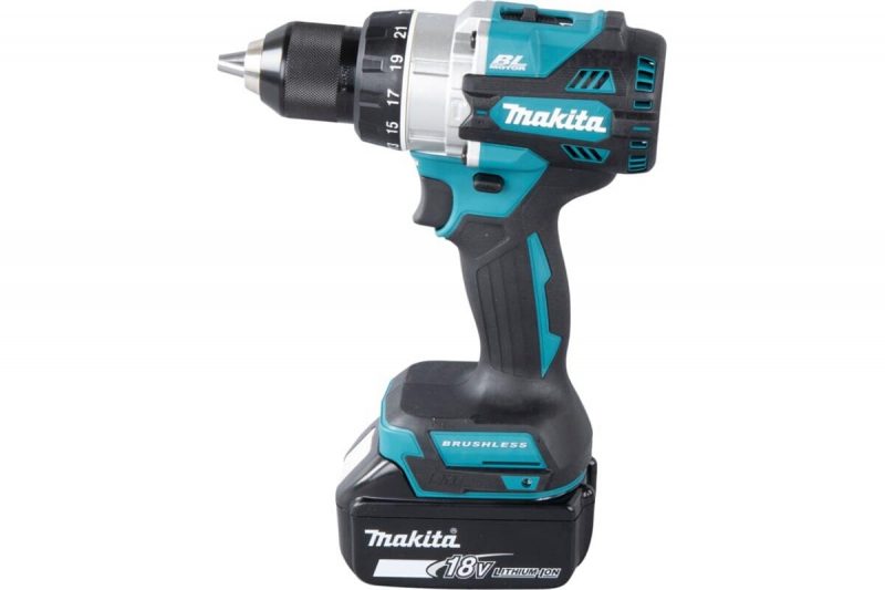 Ударная аккумуляторная дрель-шуруповерт Makita LXT BL 18 В, 13 мм, 125/65 Нм, 2x5.0 Ач, ЗУ, Makpac DHP486RTJ