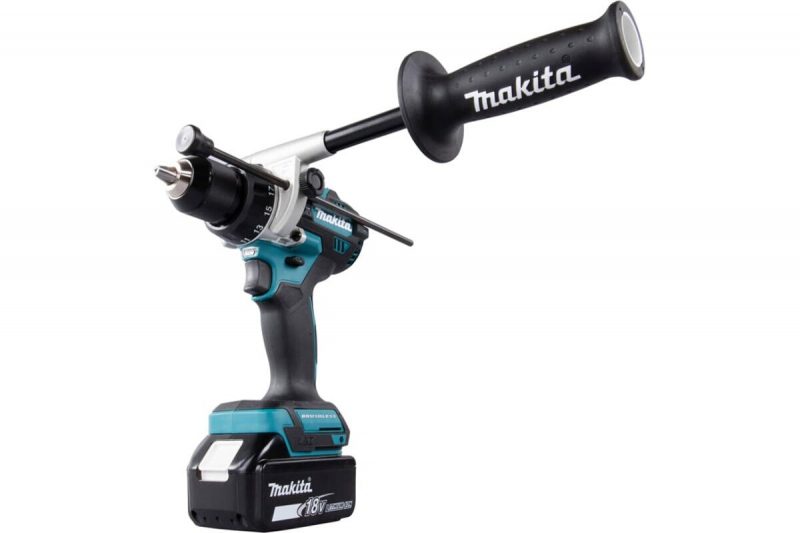 Ударная аккумуляторная дрель-шуруповерт Makita LXT BL 18 В, 13 мм, 125/65 Нм, 2x5.0 Ач, ЗУ, Makpac DHP486RTJ