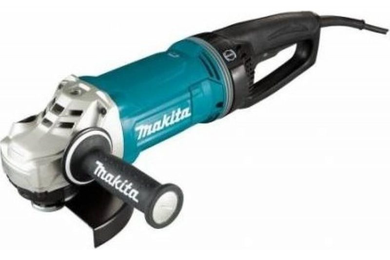 Угловая шлифовальная машина Makita 180 мм , 2800 Вт, 8500 об., AFT, D-обр.поворот. рукоятка, плавн. пуск,антивибр, поддержка об., расцепляющая муфта, тормоз дв., 6.2 кг GA7071X1