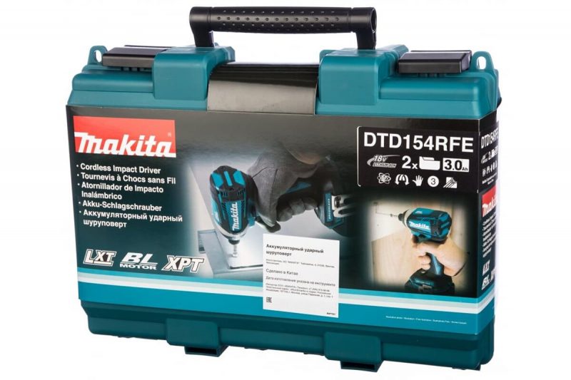 Аккумуляторный ударный шуруповерт Makita DTD154RFE