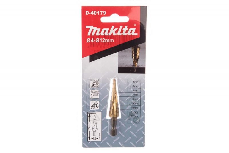 Сверло ступенчатое со спиральным желобком (4-12 мм) Makita D-40179