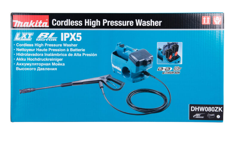 Аккумуляторная мойка высокого давления Makita LXT BL 2x18 В DHW080ZK