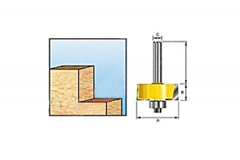 Фреза для окантовки (19х25х32 мм; 2 лезвия; хвостовик 8 мм) Makita D-10556