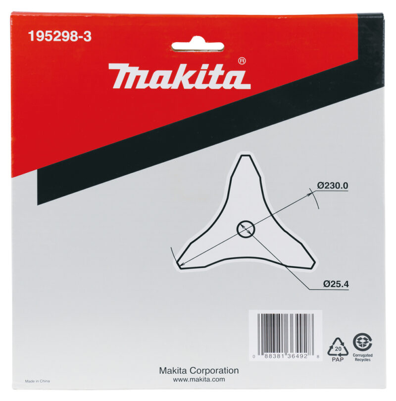 Нож для травы (3 зуба; 230x25.4 мм) Makita 195298-3