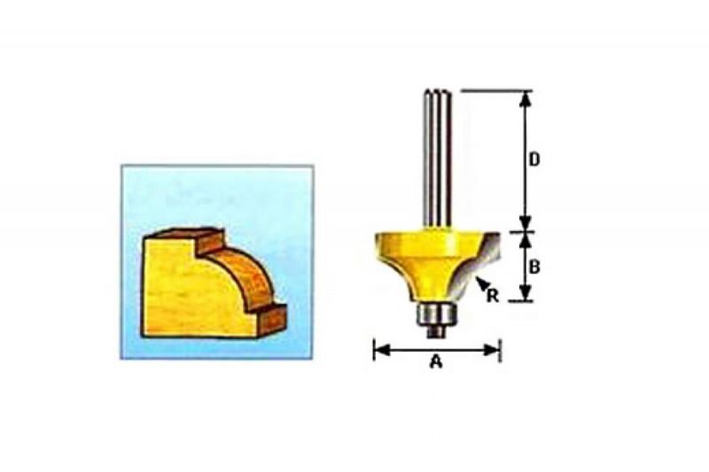 Фреза кромочная (76,2х38,1х38 мм; хвостовик 12 мм; 2 лезвия) Makita D-11396