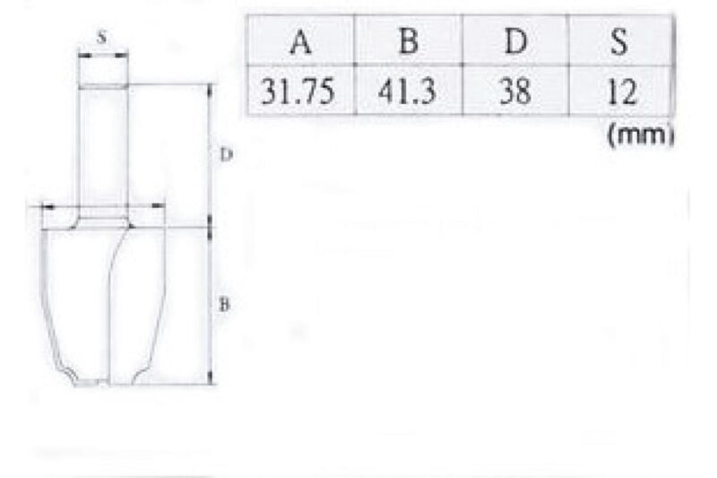 Фигирейная фреза 31.38х12х38х2Т Makita D-11863