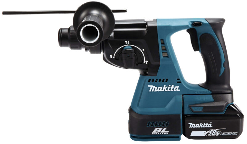 Аккумуляторный бесщеточный перфоратор Makita SDS+,18В, 1x5Ач, Li-ion DHR242RT