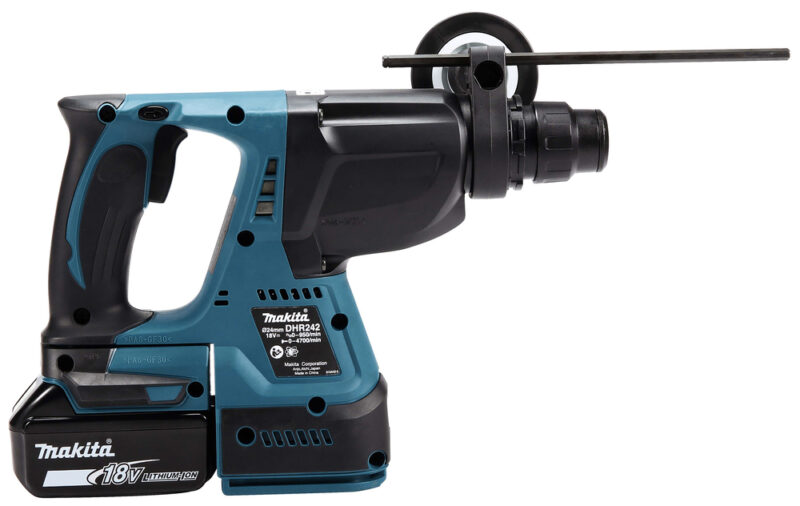Аккумуляторный бесщеточный перфоратор Makita SDS+,18В, 1x5Ач, Li-ion DHR242RT