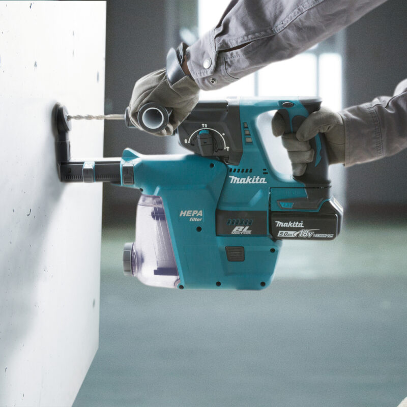 Аккумуляторный бесщеточный перфоратор Makita SDS+,18В, 1x5Ач, Li-ion DHR242RT