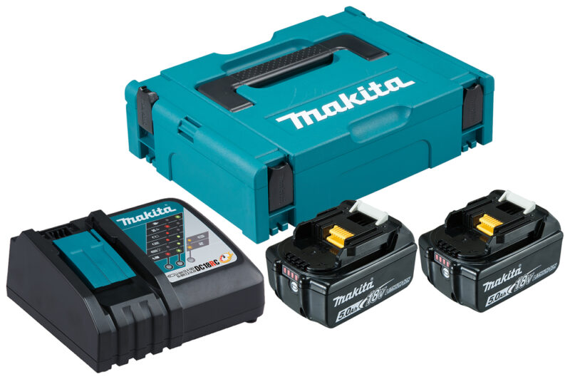 Аккумулятор 18 В, 5 А*ч, Li-ion + зу DC18RC в кейсе MakPac Makita 198311-6