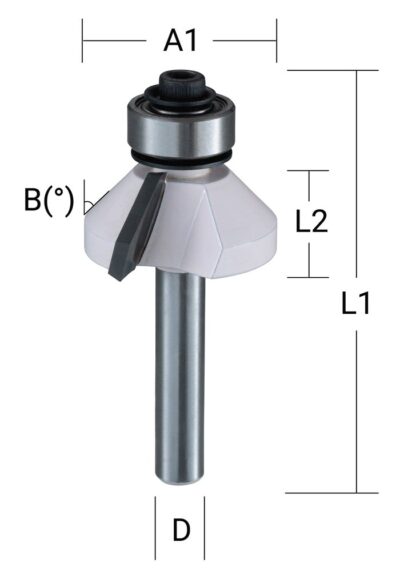 Фреза кромочная  "Эконом" 45° 50,8х27x12x71х2Т