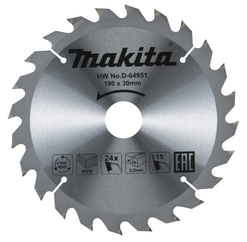 Диск пильный для дерева (190x30x1.4 мм; 24T) Makita D-64951