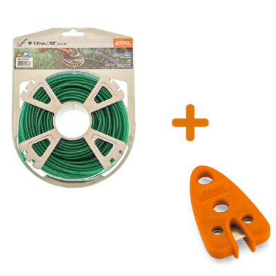 Струна 4,0 мм x 28 м STIHL круглого сечения, зелёный + Шнайдер