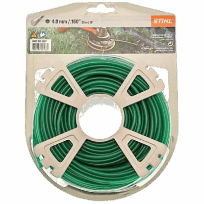 Струна 4,0 мм x 28 м STIHL круглого сечения, зелёный + Шнайдер