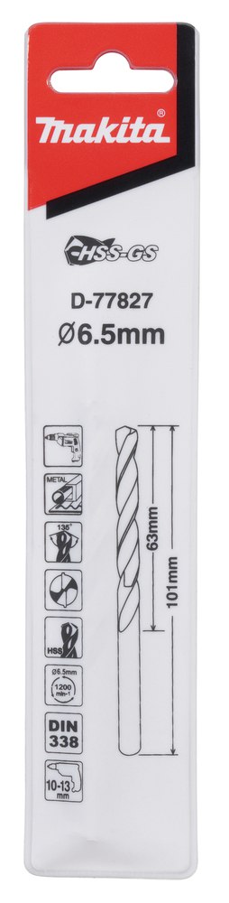Сверло по металлу HSS-GS 6.5x101