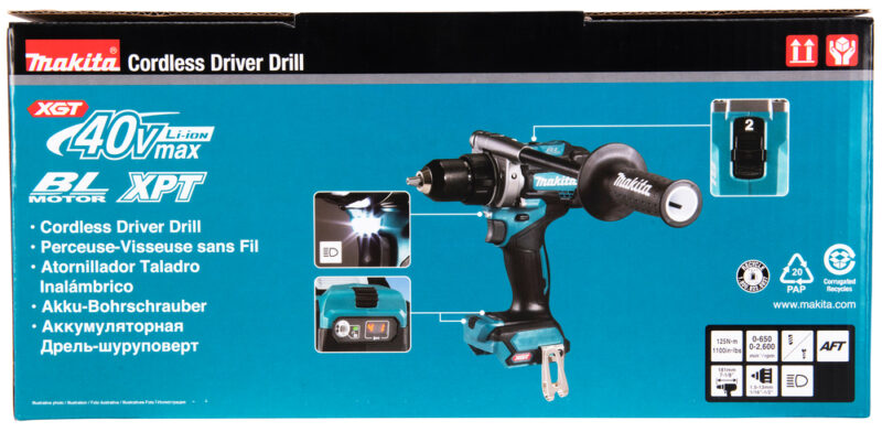 Аккумуляторная дрель-шуруповерт Makita XGT BL 40В DF001GZ