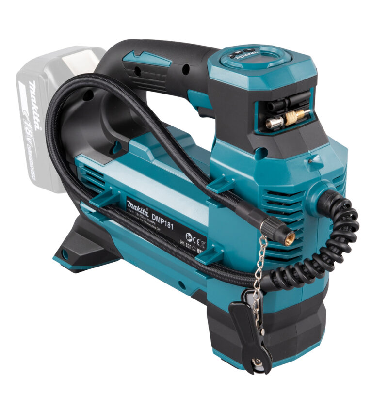 Автомобильный аккумуляторный насос Makita LXT 18В, 11.1 бар, 3 скорости, 22/11/7 л/мин, XPT, 4 насадки, без аккум. и з/у DMP181Z