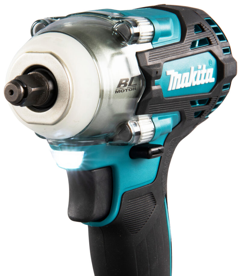 Аккумуляторный ударный гайковерт Makita бесщеточный, 18 В, Li-ion, BL-мотор, 0-3200 обмин, 0-4000 удмин, 300 Нм, 4 скорости, 38», подсветка, М10-М20, б/акк и ЗУ DTW302Z